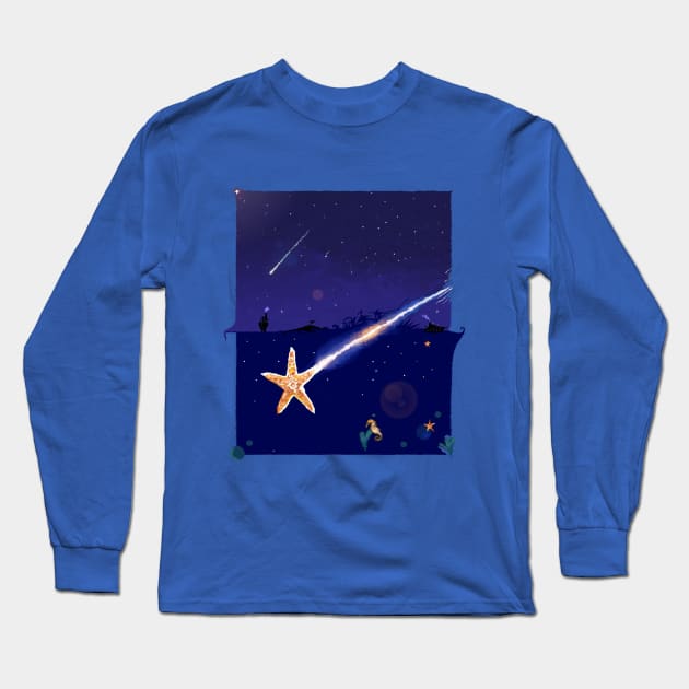 Shooting Starfish Long Sleeve T-Shirt by TenomonMalke